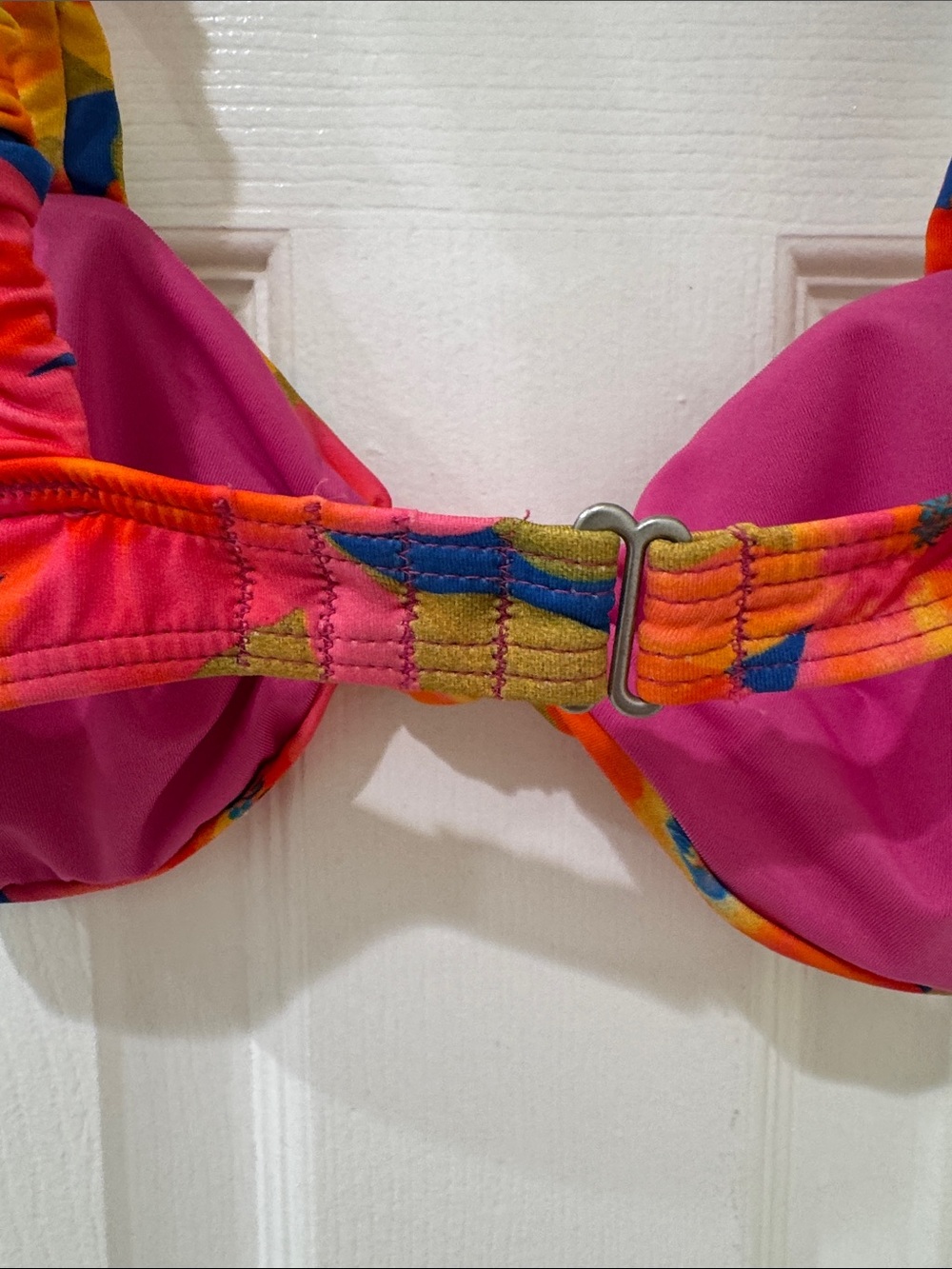 Billabong Floral Bikini Top - Pink & Orange - Picture 3 of 4